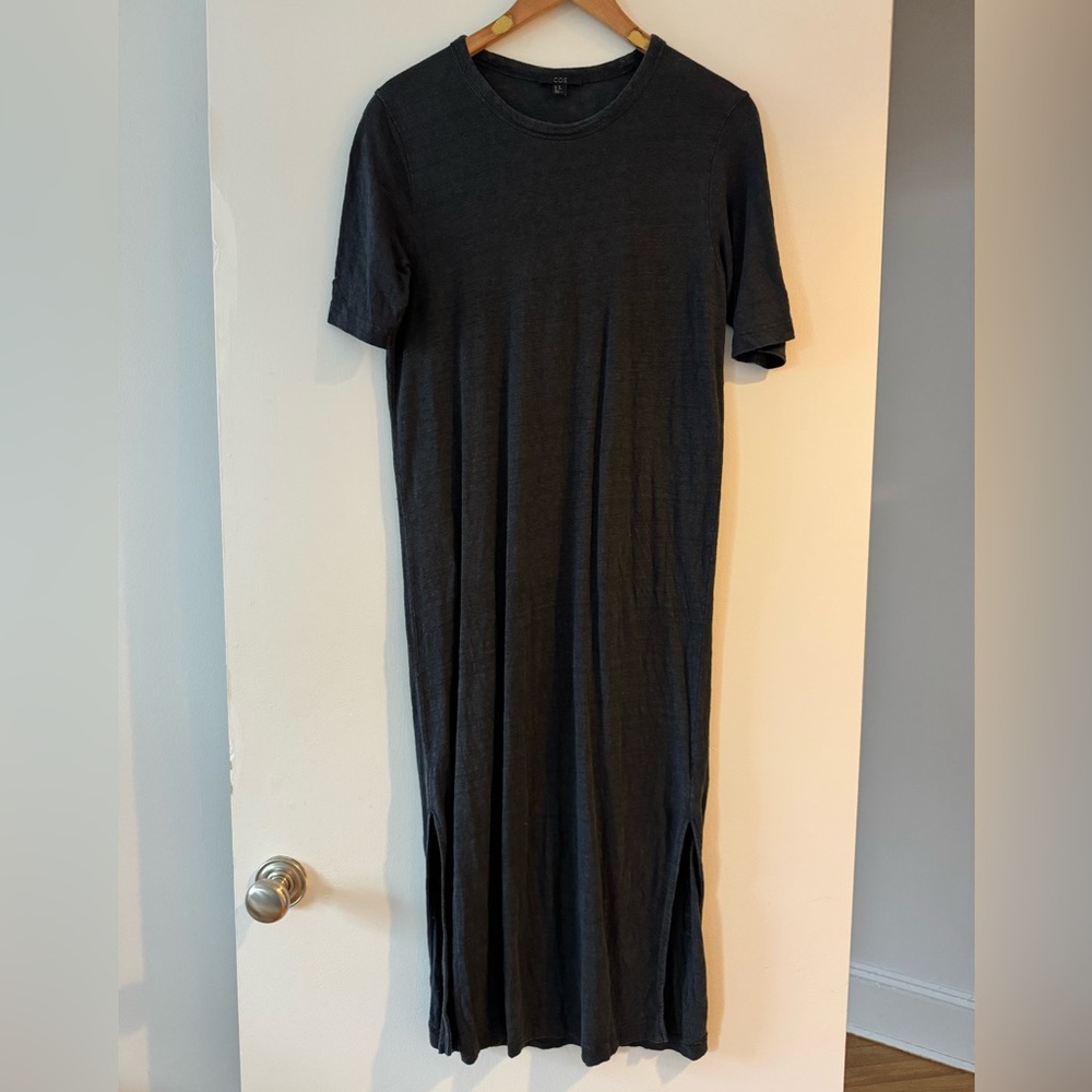 COS grey linen tshirt dress size xs